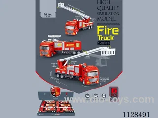 Simulation model inertia fire truck series (6pcs)