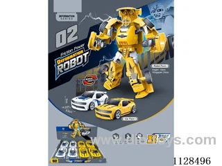 Simulation inertia manual deformation sports car war police (8pcs)