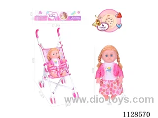 31CM/14 inch female doll with iron trolley with IC (package AG13*3pcs)