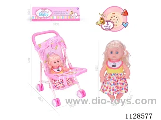 31CM/14 inch female doll with iron trolley with IC (package AG13*3pcs)