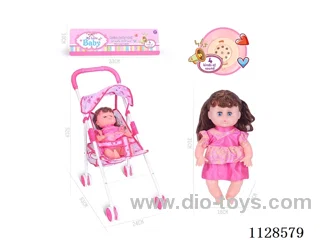 31CM/14 inch female doll with iron trolley with IC (package AG13*3pcs)