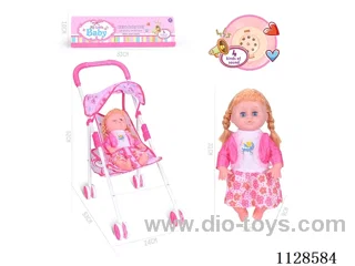 31CM/14 inch female doll with iron trolley with IC (package AG13*3pcs)