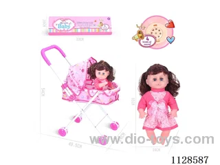 31CM/14 inch female doll with iron trolley with IC (package AG13*3pcs)