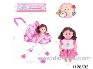 14 inch (30cm) doll with iron trolley with IC (package AG13*3pcs)
