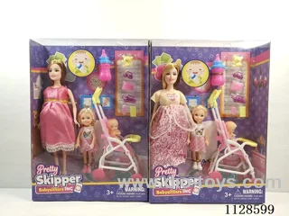 11.5″ Fashion Barbie with 5″ Little Kelly Maternity Set (2 Mixed)