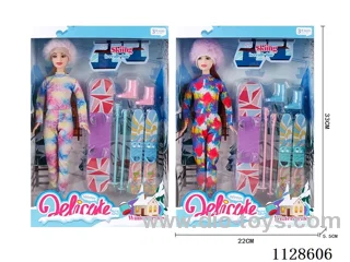 11.5″ Ski Theme Barbie Set (2 Mixed)