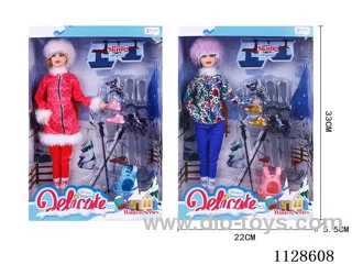 11.5″ Skiing Theme Barbie Set (2 Mixed)