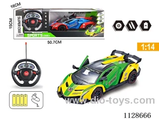 1:14 Poison 5-Way Auto Open Door RC Racing Car(With Steering Wheel Remote Controller.) With charging. with 4AA rechargeable battery)