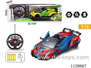 1:14 Poison Convertible 5-Way Automatic Door Opener R/C Racing Car(With Steering Wheel Remote Control.) With rechargeable. With 4AA rechargeable battery)