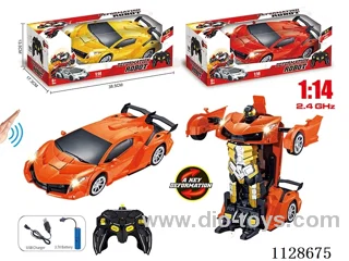 1:14/Standard 2.4G Lamborghini morphing induction RC car (with 3.7V500 mAh lithium battery pack, remote control 2 AA not included, USB charging cable)