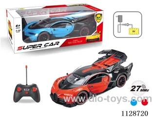 1:12 Bugatti remote control car with roof to open three doors (with cow horn remote control with 2 AA not included, 6V700 mA rechargeable battery pack, charger 2 feet round)