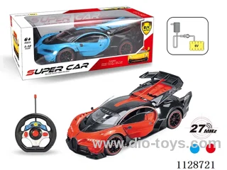 1:12 Bugatti topless remote control car open three doors (with small steering wheel remote control with 2 AA not included, 6V700 mA rechargeable battery pack, charger 2 feet round)