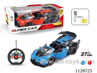 1:12 Bugatti convertible remote control car open three doors (with small steering wheel remote control with 2 AA not included, 6V700 mAh rechargeable battery pack, charger 2 feet round)