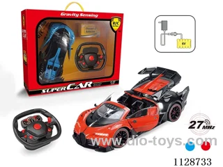 1:12 Bugatti convertible remote control car open three doors (with steering wheel remote control with 2 AA not included, 6V700mA rechargeable battery pack, charger 2 feet round)