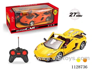 1:18 Lamborghini covered RC car with four doors (with horn remote control). No charging