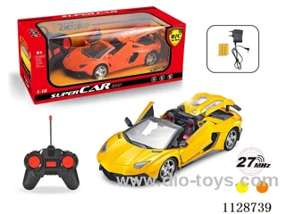 1:18 Lamborghini convertible RC car opening three doors (with horn remote control, charger, rechargeable battery)