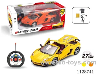 1:18 Lamborghini covered RC car opening four doors (with small steering wheel remote control, charger, rechargeable battery)