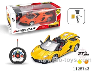 1:18 Lamborghini convertible RC car opening three doors (with small steering wheel remote control, charger, rechargeable battery)