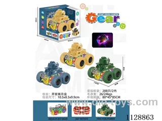 friction stunt gear car with light