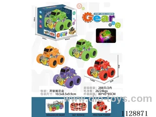 friction stunt gear car with light