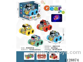 friction stunt gear car with light