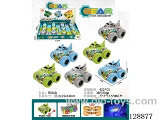 friction stunt gear car with light