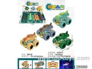friction stunt gear car with light