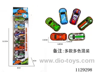 Metal Pull Back Tin Car 6pcs