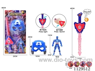 Captain America + Flash Launcher Sword + Mask