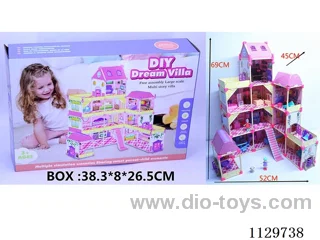 DIY Barbie Building Blocks Villa 292PCS (Full Furniture Set)