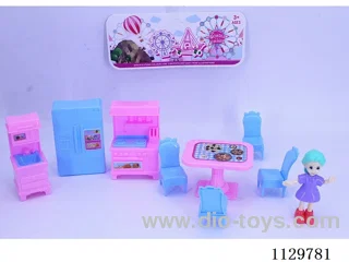 Little Girl Kitchen Dining Table Set (2 Girls Mixed)