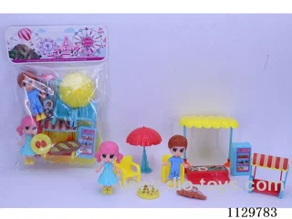 2 Friends Food Stall Scene Set + 2 Breads