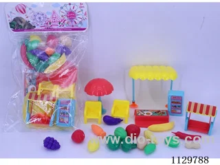 Fruit & Vegetable Stall Play House Set (16PCS Food)