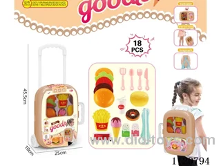 Trolley case burger dessert set backpack 3 in 1