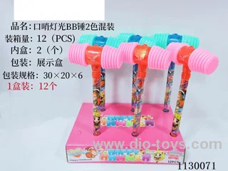 Whistle light BB hammer 2 colours mix/12pcs