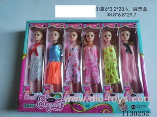 11 inch dolls six mixed 12PCS