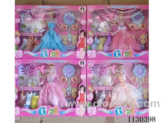 11 inch solid Barbie with deluxe accessories (clothes and hairstyle variety of multi-coloured mixed)