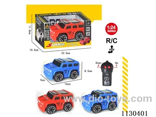 1:24 2ch rc car (Q version of the Hummer) red, blue two-colour mixing