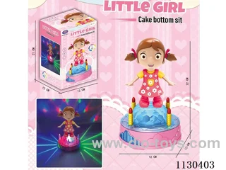 B/O rotating lighted universal girl