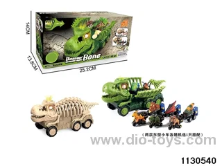 Scooter Dinosaur Big Bone Car Model - Slingshot Slalom Dinosaur Car Combo (Sound & Light Version, 2 Colours Mixed Pack, 1 Random Car)