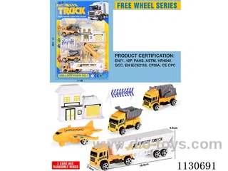taxiing set simulation engineering car 3 cars + 1 aircraft + 1 barricade + 1 house