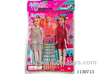 Two 11 inch empty body dolls