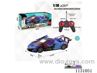 1：18 27MHZ 5ch rc car with light included battery