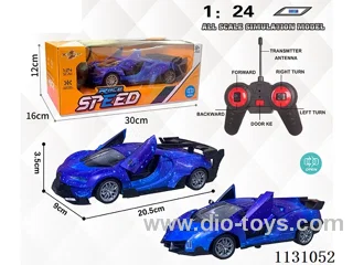 1:24 27MHZ 5ch rc car with light not included battery