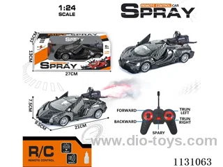 1:24 27MHZ rc car with light/spray not included battery(2 models mixed)