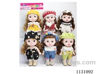 12" 28cm 5 jointed Vinyl doll with hair accessories Variety of mixes
