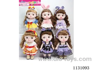 12 inch 28 cm 5 jointed Vinyl doll with hair bands Mixed
