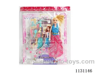 11.5" 26cm 5 jointed hollow body Barbie + necklace + accessories Mixed bag