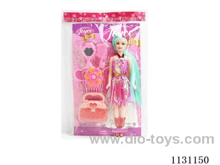 11.5 inch 26cm 5 joints empty body long hair Barbie doll + accessories Multi-Mixed