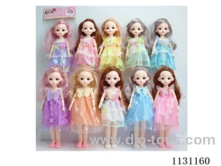 12" 27cm 21 joints 3D real eyes Lolita doll Multi-mixed